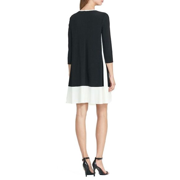 New! RALPH LAUREN Women's Colorblock Jersey Shift Dress 3/4 Sleeve - Picture 3 of 7